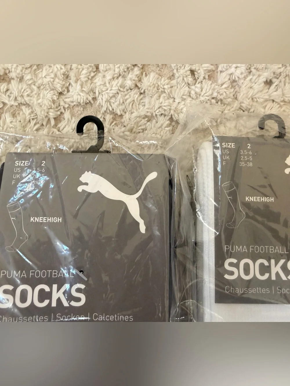 NWT/NWOT Lot of 3 Puma Liga Soccer Knee-High Socks – Size Medium (US 3.5-6)